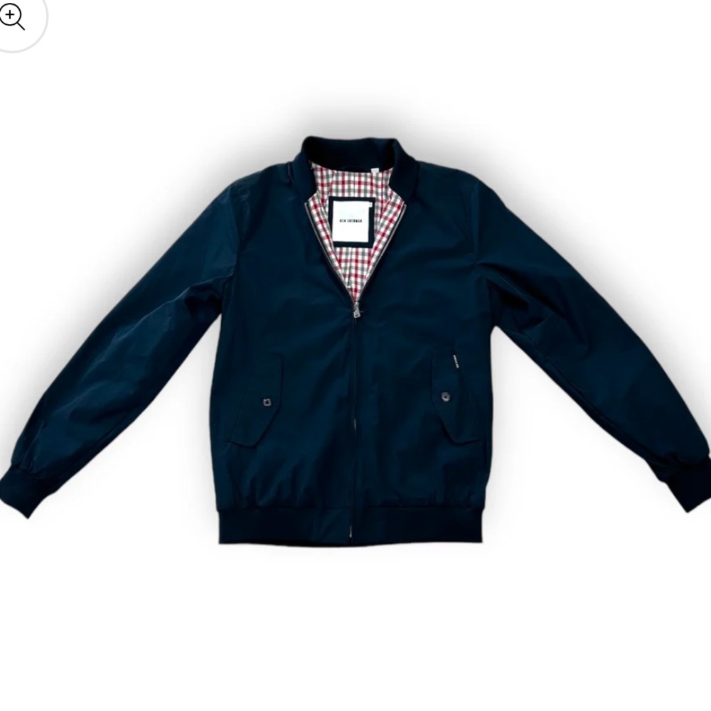 Ben Sherman navy cotton Harrington jacket Medium